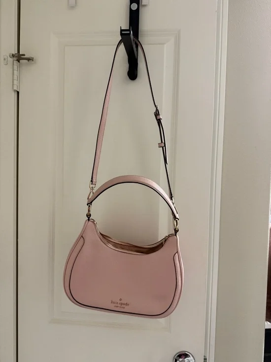 kate spade Blush Pink Pebbled Leather Shoulder Bag with Top Handle - Picture 3 of 8